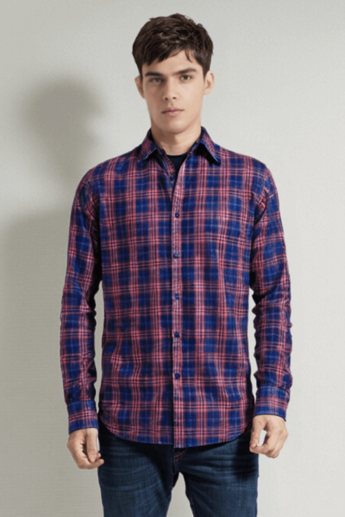 Cotton Y/D Check Shirt
