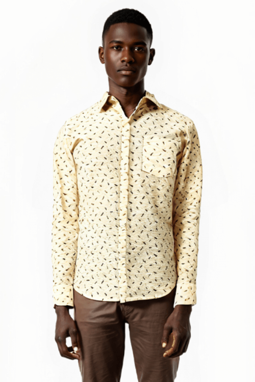 Yellow Printed Shirt