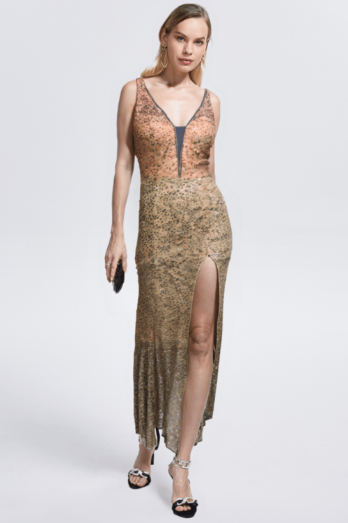 Golden Beeds Party Dress