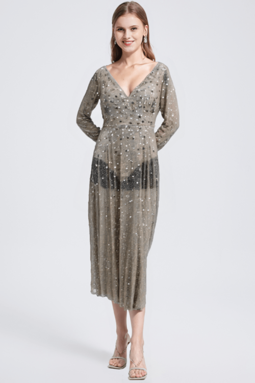 Golden Beads Party Dress