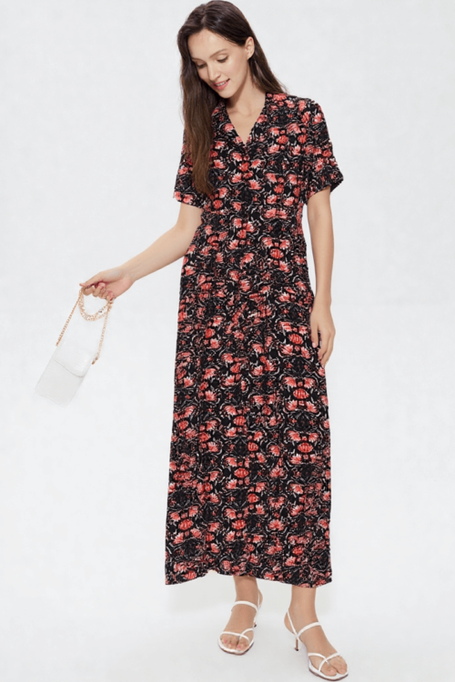 Fine Cotton Floral Print Dress
