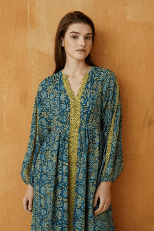 Cotton Batik Print Dress
