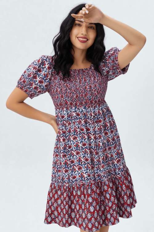 Cotton Batik Print Dress