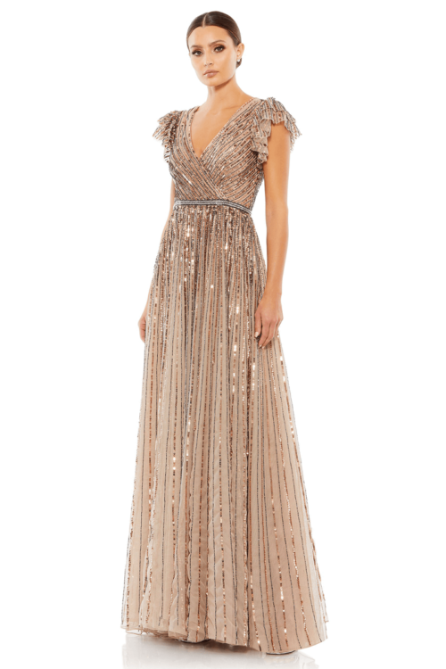 Champagne Bridesmaid Long Dress